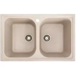 Кухонна мийка Platinum 7950 Equatoria гранітна глянцева з кріпленням 79x50 см сафарі (000035794)