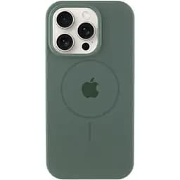 Чохол Epik Silicone Case Full Protective AA with MagSafe для Apple iPhone 15 Pro 6.1 Зелений/Pine green