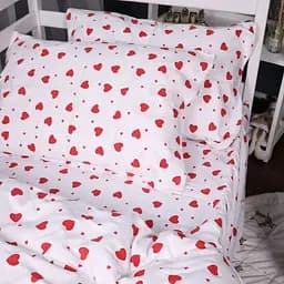 Комплект постільної білизни MirSon Фланель 015 Love білий 110х140 см (2200009652592) - мініатюра 5