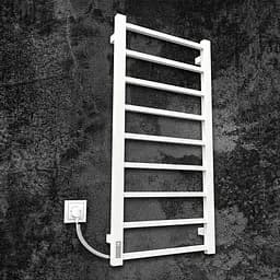 Електрична рушникосушарка Kosser Лофт 1000x500 EL тайм. білий ДЛФ03ELW, Білий матовий, Ліве