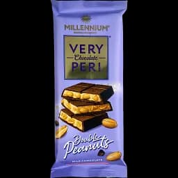 Шоколад молочний Millennium Very Peri з начинкою подрібненим і цілим арахісом 105 г (947681)