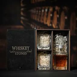 Подарунковий набір віскі Whiskey Stones №12 у дерев'яному пеналі - графин Pasabahce + склянки Luna - мініатюра 3