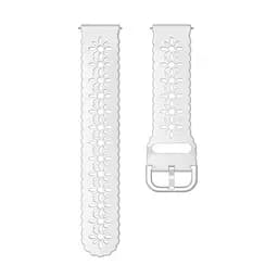 Ремінець для Samsung Galaxy Watch 4 44mm - білий ширина кріплення 20мм силікон Watchbands Flower (W14-1WB61281136) - мініатюра 3