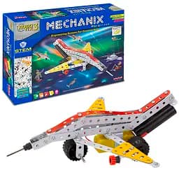 Конструктор Zephyr Robotix-3 металлический с электромотором 215 элементов 8 моделей