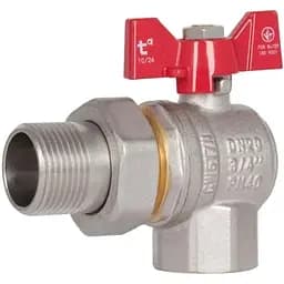 Кран шаровой Thermo Alliance "Американка" Standart 3/4" ВН угловой, PN40, бабочка SD222W20