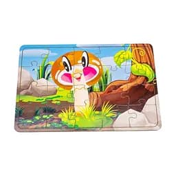 Дитячий дерев'яний пазл Білий грибочок PuzzleOK Арт-10024, 20 елементів