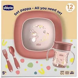 Набор посуды Chicco Set Pappa 12м+ Розовый (16201.15)
