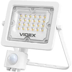 Светодиодный прожектор Videx F2e 20W 5000K с датчиком движения и освещенности (VL-F2e205W-S) [144827]