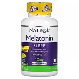 Натуральна добавка Natrol Melatonin 10mg Fast Dissolve Цитрус 100 таблеток