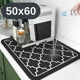Антиковзаючий кухонний килимок 50×60 см — абсорбуючий для сушіння посуду та під кавоварку KT8001696