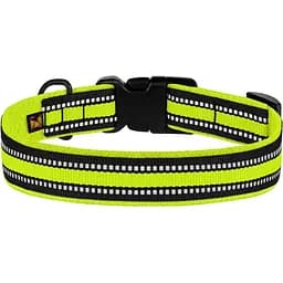 Нашийник для собак BronzeDog Mesh, розмір М, 30-40х2 см, лимонний - мініатюра 2