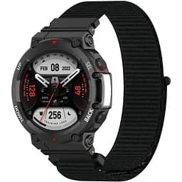 Ремінець DK для Xiaomi Amazfit T-Rex 2 (A2169) Nylon Sport Loop (black) - мініатюра 2