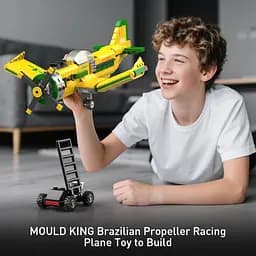 Конструктор літак Mould King  Brazilian Propeller Racing Aircraft бразильський пропелерний гоночний авіація 562 деталі - мініатюра 7