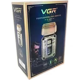 Електробритва VGR V-337 для вологого і сухого гоління з водонепроникним корпусом IPX6 і LED-дисплеєм золотиста (44231-V-337_678) - мініатюра 4