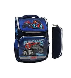 Рюкзак з пеналом C 72902, розмір 25х16х44 см, 1 відділення, 3 кишені, на блискавці, пластикові вставки, в пакеті (6900067729026) Монстр трак Вид 1