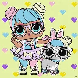 Картина за номерами "L.O.L. Surprise! TroopSurprise BonBon With HopHop" Ідейка KHO6288, 40х40 см