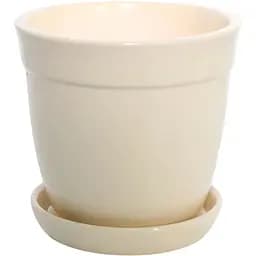 Керамічний горщик Nana Keramiks Глорія 2 л глянець бежевий (gloria-2-beg)