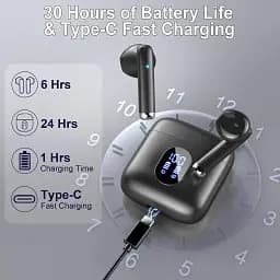 Навушники TWS Rinsmola MD053 Bluetooth 5.3 Hi-Fi стерео, навушники-вкладиші з 4 мікрофонами ENC, IP7 - мініатюра 5