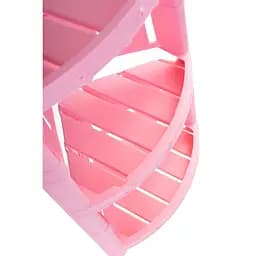 Полиця кутова для ванної кімнати Violet House двоярусна (1022 Бамбу Powder-Pink 2-х ярусна) - мініатюра 3