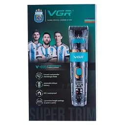 Машинка для стрижки VGR V-695 акумуляторна 5 насадок, блакитний VGR HP-V-695 - мініатюра 10