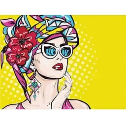 Полотно на картоне с контуром Rosa Start Pop Art WOW 1 30х40 хлопок акрил