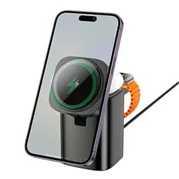 Зарядка Qi HOCO CQ20 Clever 3-in-1 desktop wireless fast charger |15W| - мініатюра 2