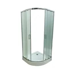 Душова кабіна ARTEX AR-RT80-01-80S дрібний піддон 80х80 см 4 мм Хром профіль/Прозорий матовий (AR-RT80-01-80S)