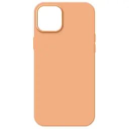 Силиконовый чехол для Apple iPhone 15 Plus, ICON2 Case, оранжевый, противоударный, панель, защита всего корпуса, матовая поверхность Soft Touch, выступает над дисплеем, совместим с защитными стеклами и пленками, с микрофиброй