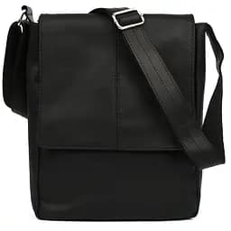 Чоловіча сумка шкіряна А4 через чорне плече TARWA 33х26х8 см sum0028178