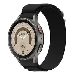 Ремінець для Samsung Galaxy Watch 4 Classic 46mm - чорний Watchbands Cloth Wave ширина кріплення 20мм нейлоновий (WB011-9757210) - мініатюра 2