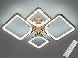 Світлодіодна пристельова люстра з регулюванням яскравості, 72W, золото