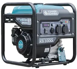 Генератор інверторний KonnerSohnen KS 3300i, 230В, 3.3кВт, ручний запуск, 25.5кг / 3000 Вт / Бензин (KS3300I)