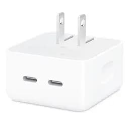 Зарядное устройство адаптер блок Apple 35 W Dual USB-C Port Compact Power Adapter (MNWM3)