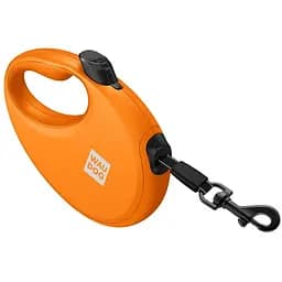 Повідець-рулетка для собак Waudog R-leash з контейнером для пакетів, світловідбивна стрічка, L, до 40 кг, 5 м, помаранчевий - мініатюра 6