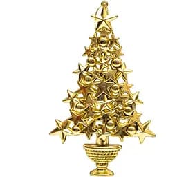 Ялинкова іграшка Ялинка золота Sun Fai 16 см золотистий пластик (000500)