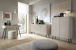 Комод Perfect Home Зова / Zova 2-дверний з чорними ніжками K103 Кашемір (PFH-091283) - мініатюра 7