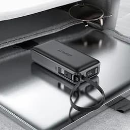 УМБ Acefast 10000mAh 30W PD USB-C witch cable, USB-A, Li-Pol, M7 Black - мініатюра 6
