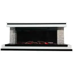 Електричний камін трьохсторонній Binelli Long 3D Bluetooth звук потріскування дров 1500Вт (10081650)