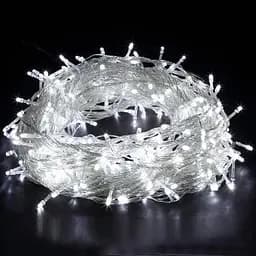 Світлодіодна гірлянда No Brand 160 LED класична 5 мм довжина 8.5 метрів з прозорим проводом, світло біле (1120-03) - мініатюра 5