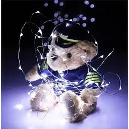 Світлодіодна гірлянда нитка дроту крапля роси 2м 25led БАТАРЕЙКИ Cool White