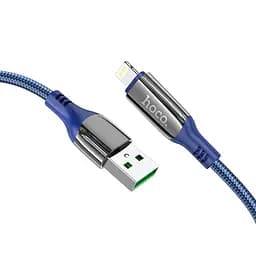 Кабель Hoco S51 USB - Lightning Extreme charging data cable с дисплеем 1.2 м синий