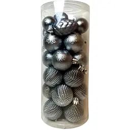 Набір ялинкових іграшок Chomik мікс 3-4.5 см 31 шт. сірий (5900779877160_1)