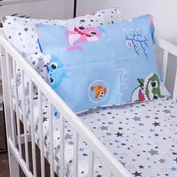 Наволочка MirSon Kids Time 17-0521 Sharks blue Бязь різнокольорова - мініатюра 2