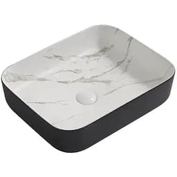 Умивальник накладний Mixxus Premium Diverse-0110 marble-Black 500x390x130 мм MP6517, Мармур