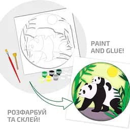 Картина 3D, Панди , МДФ ґрунтоване, 4 шари, 25х25см, ROSA Talent - мініатюра 3