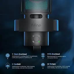 Мікрофон Fifine A8 PLUS RGB Black (A8 PLUS) - мініатюра 4