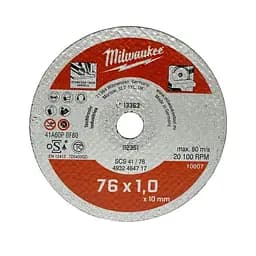 Диск відрізний для металу MILWAUKEE SCS41/76, діаметр 76мм (для M12 FCOT) (5шт) - мініатюра 3