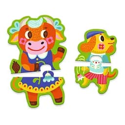 Настільна гра Djeco Puzzle Duo Великі та малі на фермі 16 шт. (DJ08266) - мініатюра 4