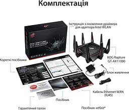 Роутер Asus ROG Rapture GT-AX11000 AX11000 Black 802.11ax (GT-AX11000) - мініатюра 5