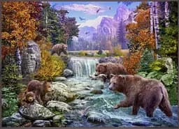 Алмазна мозаїка на підрамнику Ведмеді 40×50 см 71821_BGLE